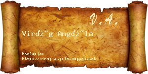Virág Angéla névjegykártya
